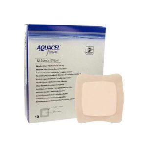 Aquacel Foam ConvaTec Apósito De Espuma Adhesivo De 12.5 X 12.5 CM Caja y pieza